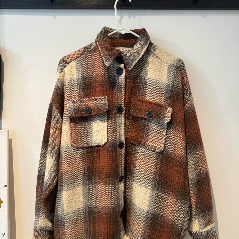 Plaid Button-Up Jacket - Picture 5 of 6